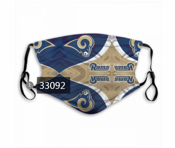 New 2021 NFL Los Angeles Rams #17 Dust mask with filter